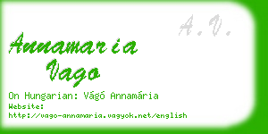 annamaria vago business card