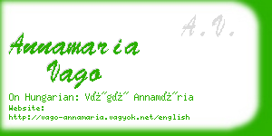 annamaria vago business card